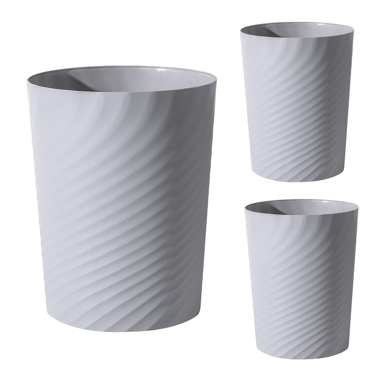 UUJOLY Plastic Small Trash Can Wastebasket, Garbage Container Basket for Bathrooms, Laundry Room