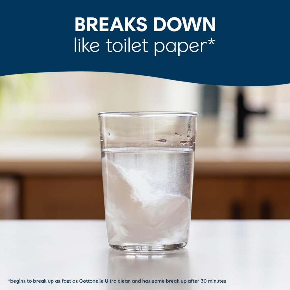 Cottonelle GentlePlus Flushable Wet Wipes with Aloe & Vitamin E, 4 Flip-Top Packs, 42 Wipes Per
