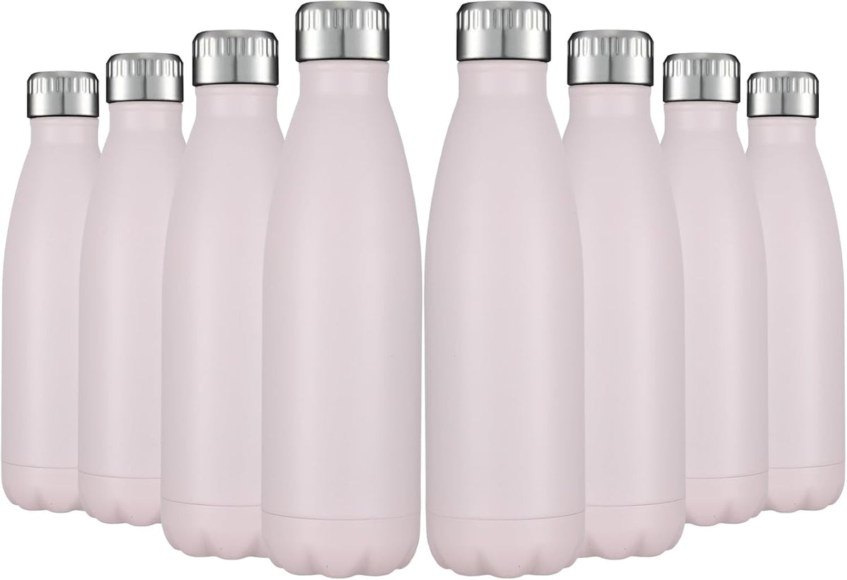 HASLE OUTFITTERS 17oz Stainless Steel Water Bottles Bulk, Vacuum Insulated Water Bottles Double