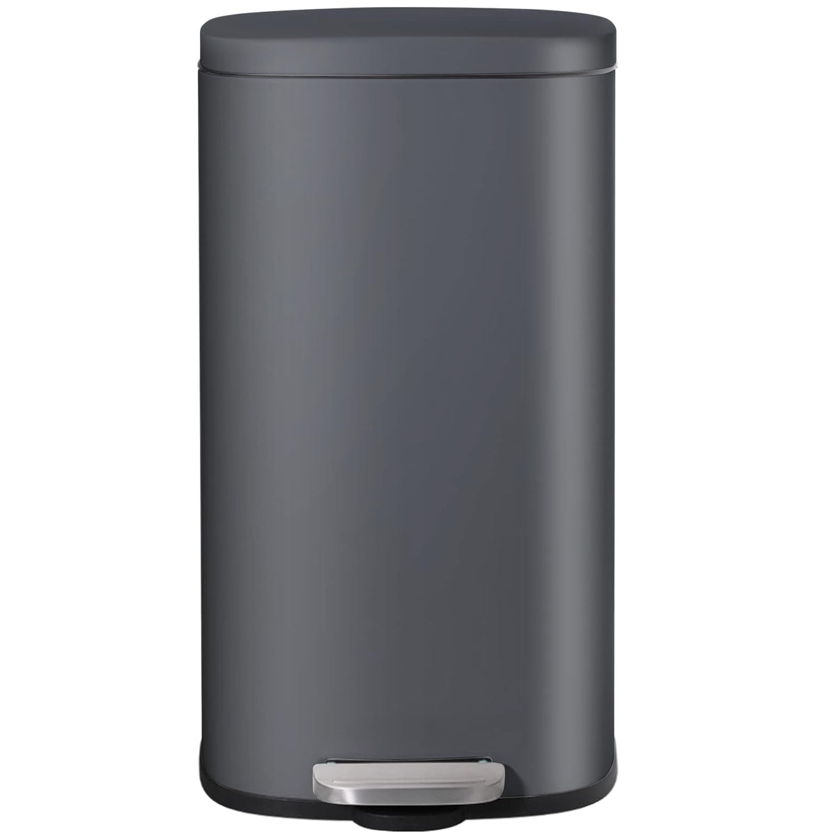 AthLike Trash Can, Stainless Steel Kitchen Garbage Can, Step Waste Bin with Hinged Lid and