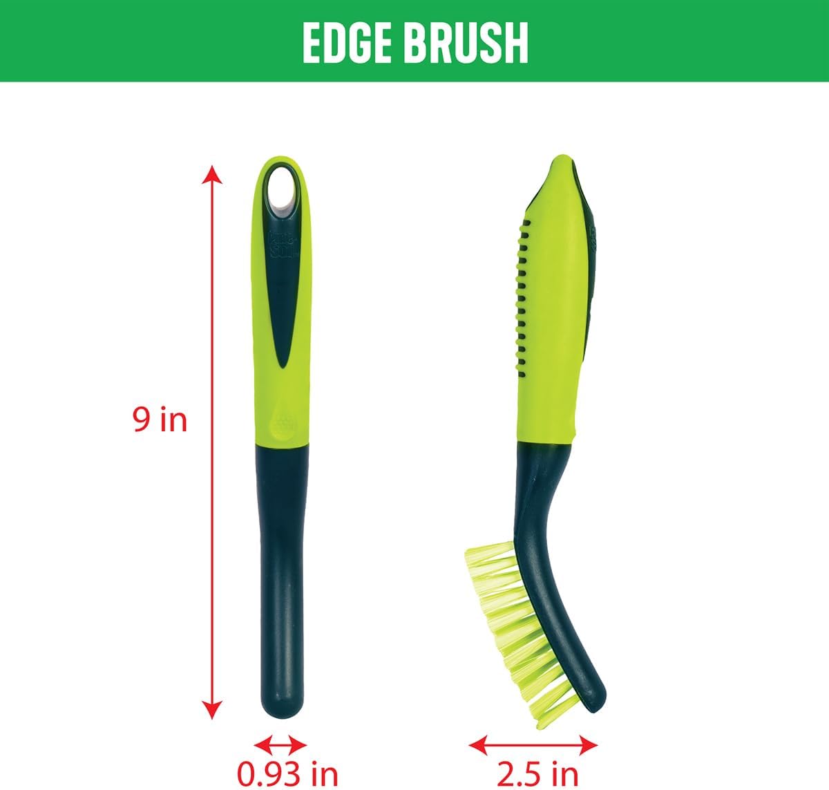 Pine-Sol Scrub Brush Set - Long Handle Cleaning Brushes with Heavy Duty Bristles and Comfort Grip