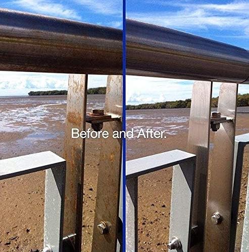 Heavy-Duty Rust Stain Remover for Industrial Use on Metal Surfaces Including Stainless Steel. Our
