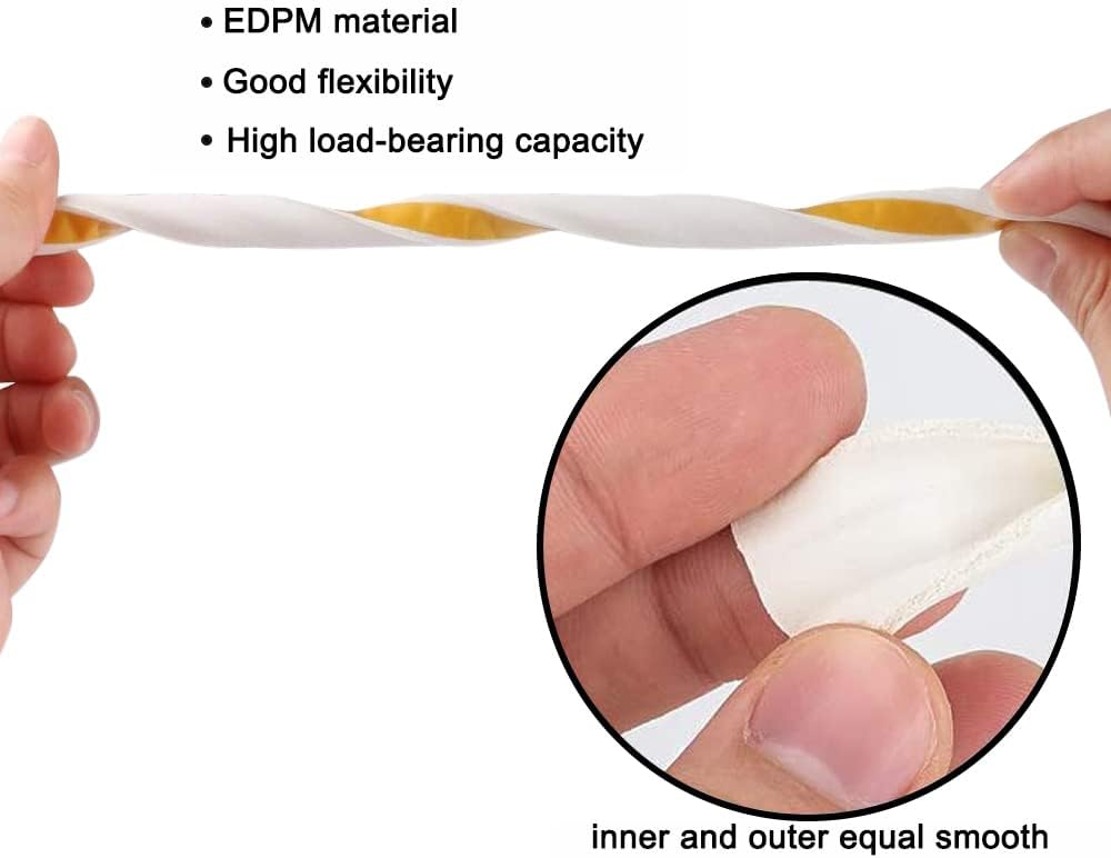Weather Stripping Seal Strip Tape, Doors Windows Frame Self Adhesive D Type Foam Sealing Tape