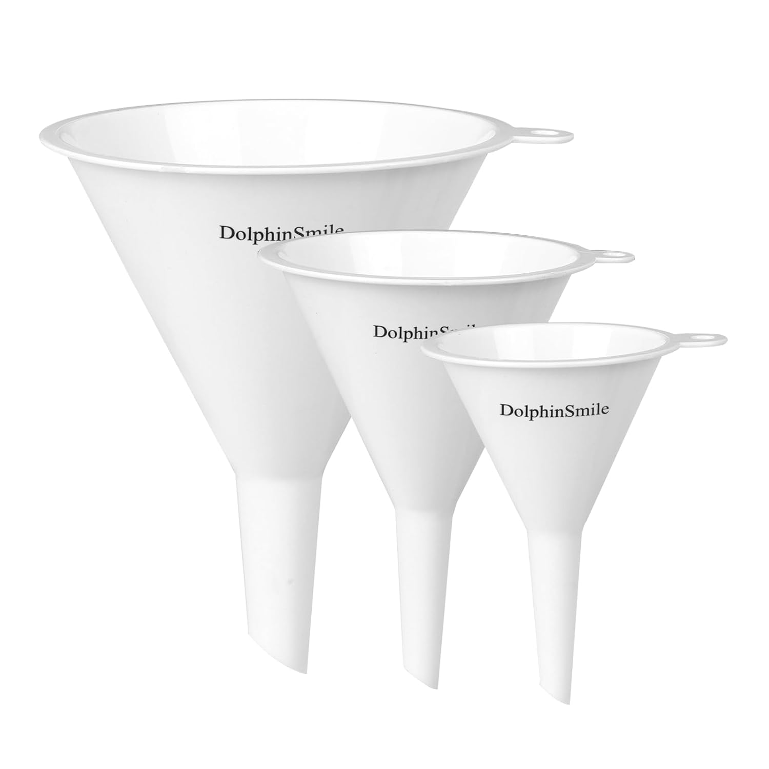 Plastic Kitchen Funnel Set of 3, Round Kitchen Funnels for Filling Bottles, Durable and