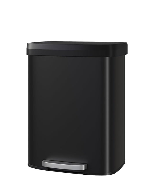 Garvee 16 Gallon / 60 Liter Metal Trash Can with Lid, Large Garbage Can for Kitchen, Rustproof