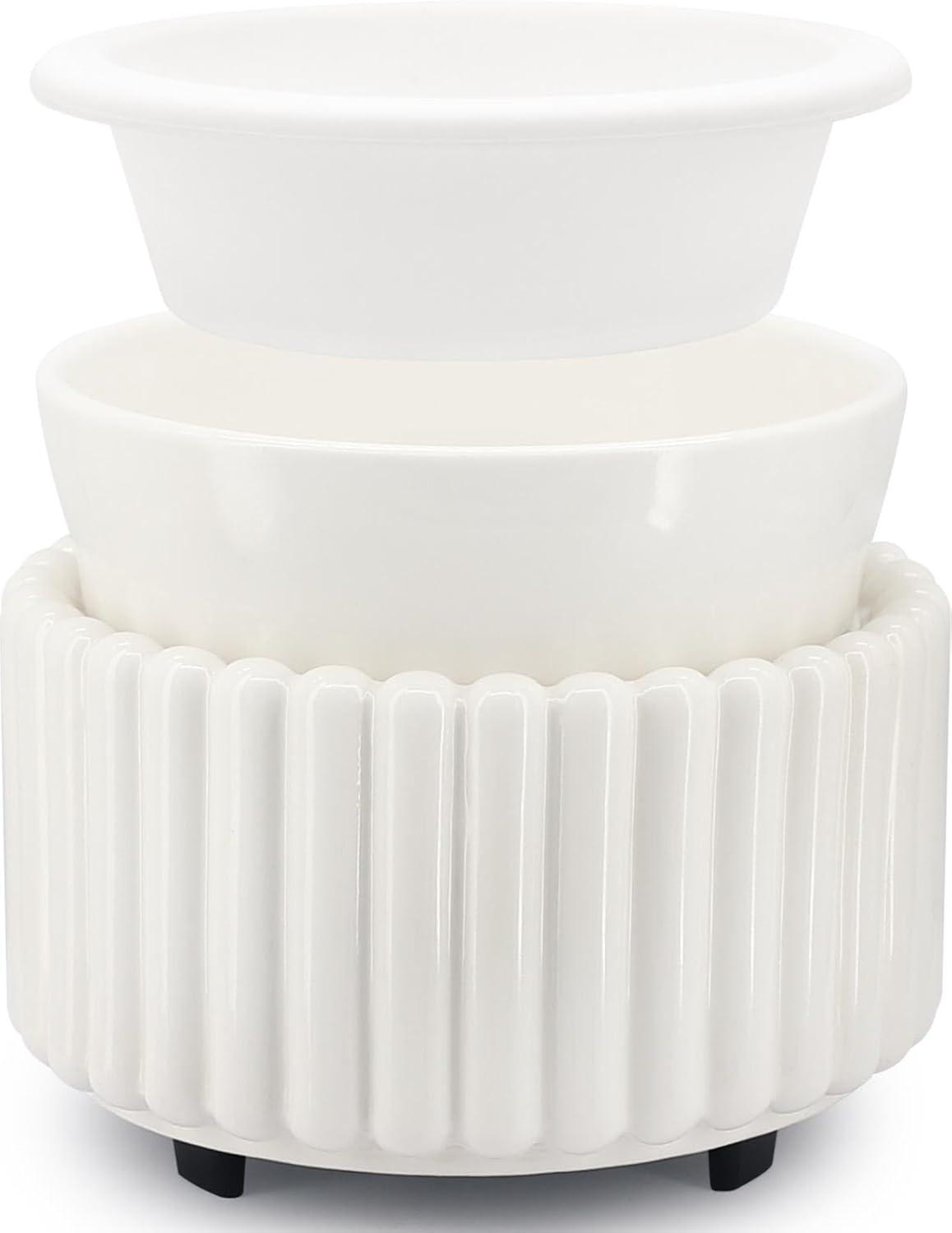 Ceramic Wax Melt Warmer with 1 pc Silicone Dish Candle Warmer for Scented Wax Electric Fragrance