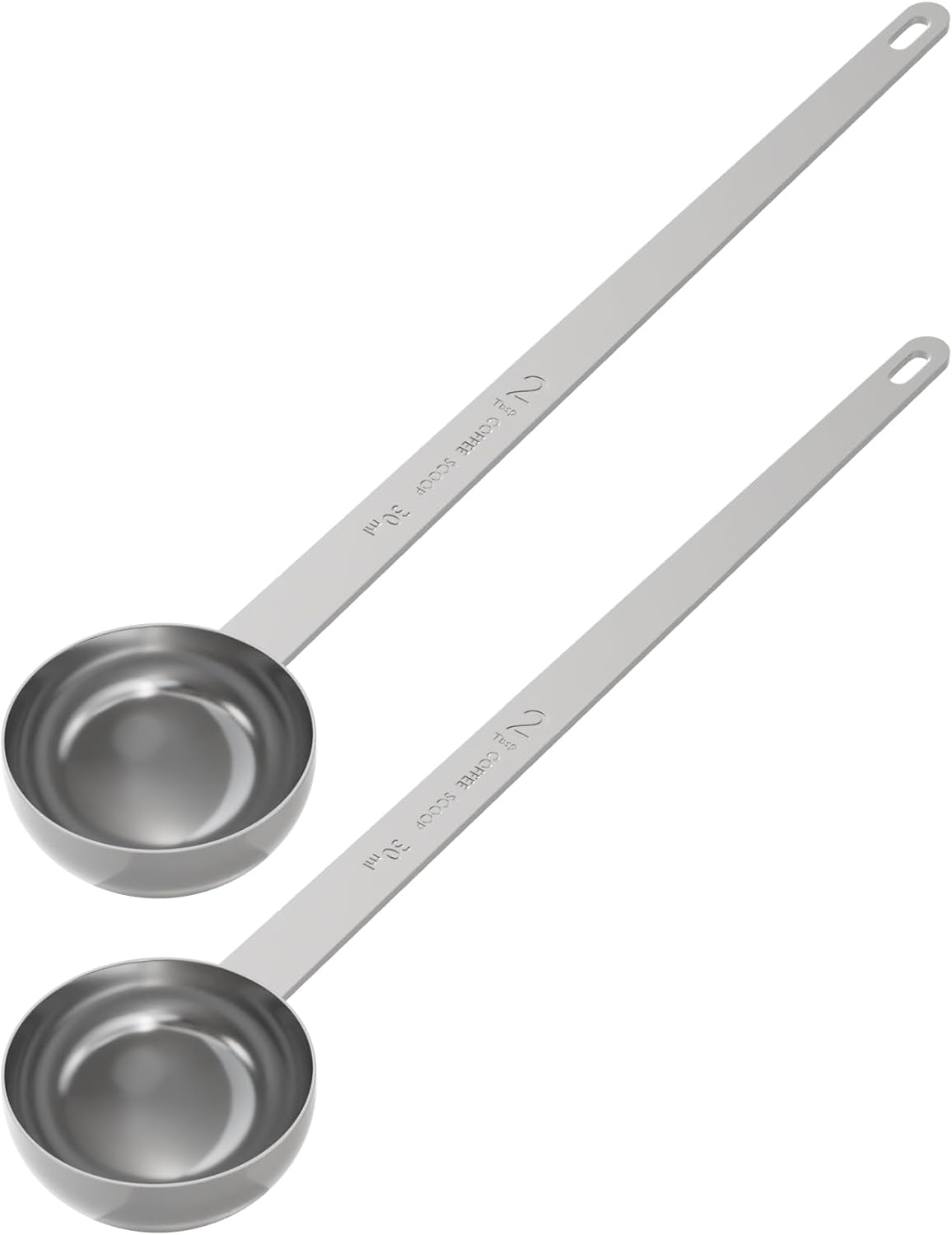 2PCS 2 Tablespoon Coffee Scoop, 9.5" Long Handle Measuring Spoon, Two tbsp (30 ml) Stainless Steel