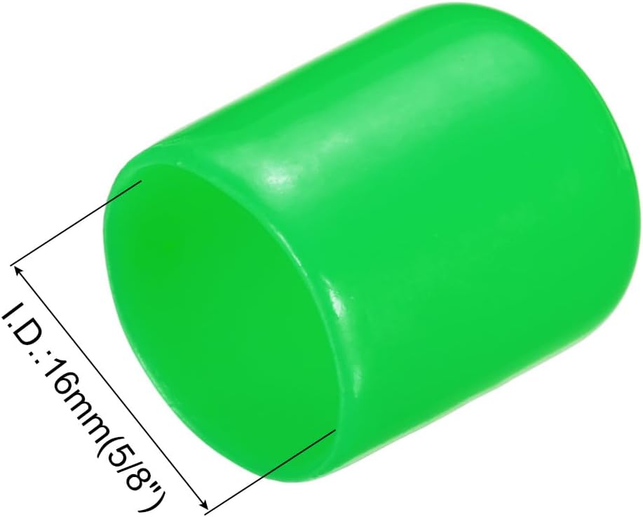 uxcell 20pcs Rubber End Caps 16mm(5/8") ID Vinyl PVC Round Tube Bolt Cap Cover Screw Thread