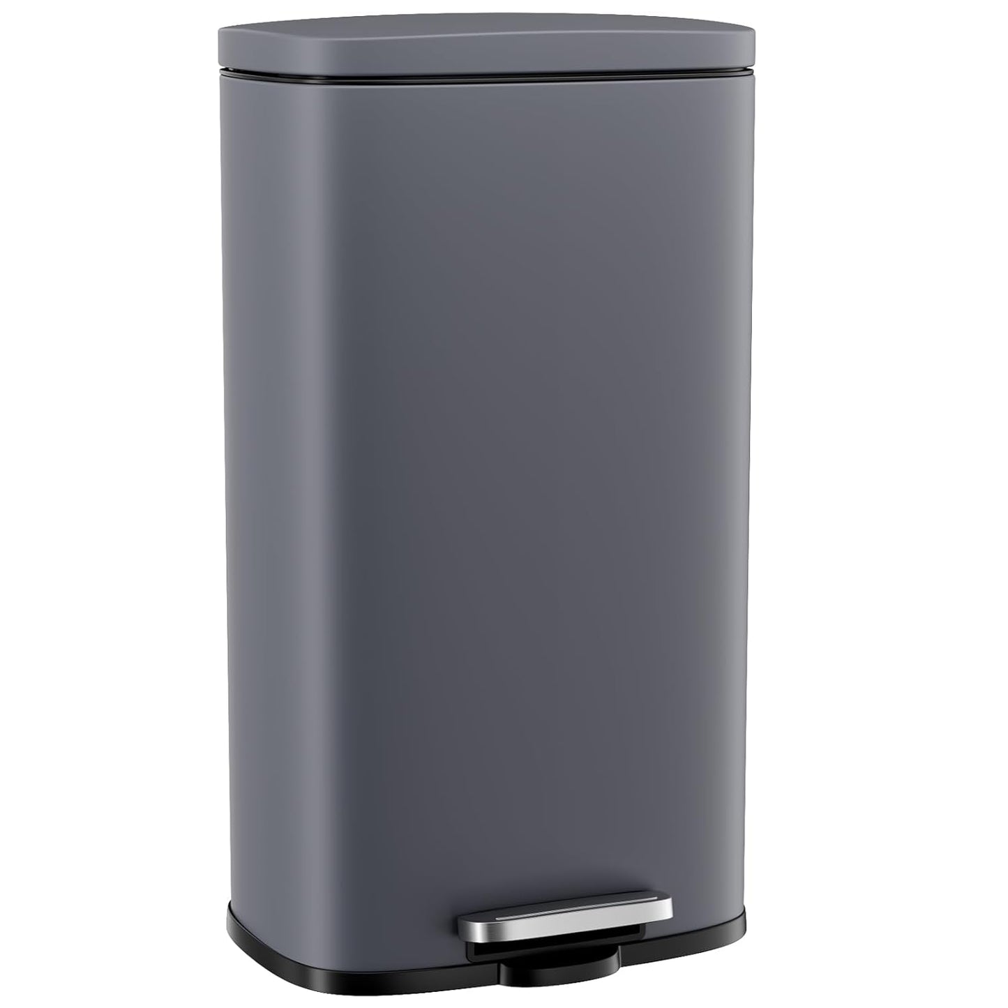 Arlopu 8 Gallon Step Trash Can, Stainless Steel Garbage Bin, Soft-Close Rubbish Bin with Removable