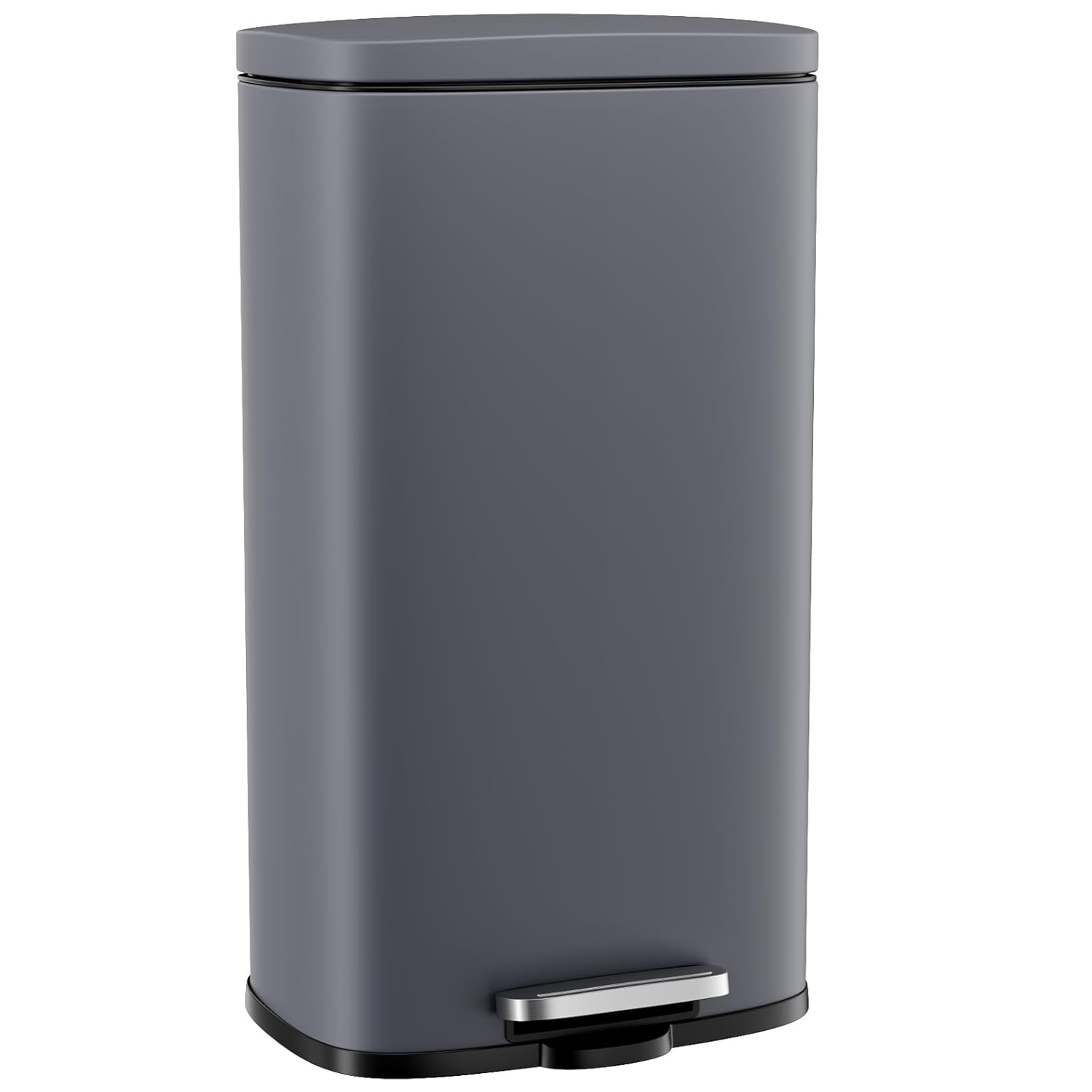Arlopu 8 Gallon Step Trash Can, Stainless Steel Garbage Bin, Soft-Close Rubbish Bin with Removable