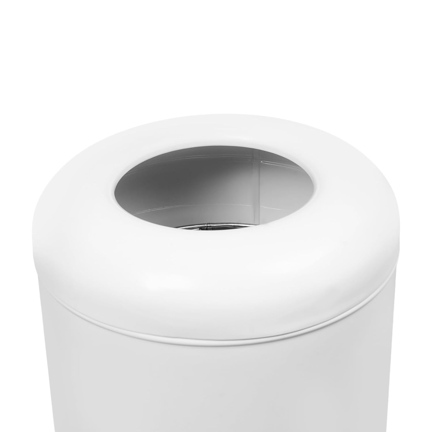 58.6 Liter / 15.48 Gallon Commercial Open Top Trash Can White Stainless Steel Trash Can Outdoor