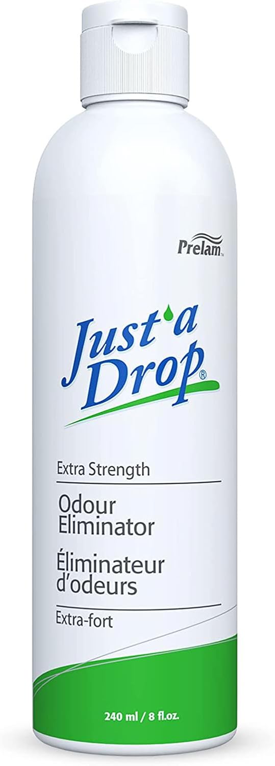 Prelam Just a Drop Odor Eliminator - Long-Lasting and Eco-Friendly Formula - Leaves Bathroom