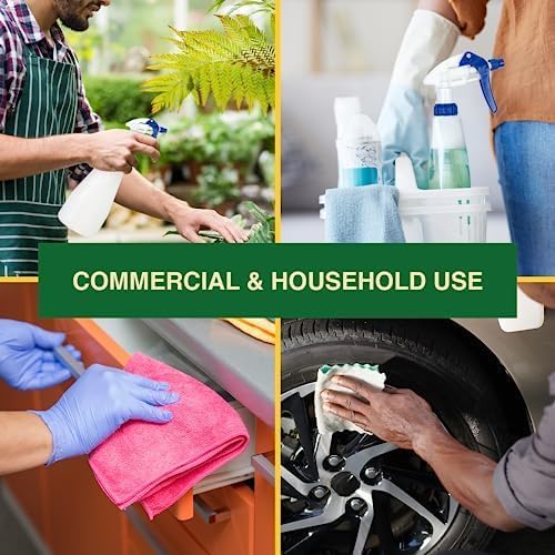 Heavy Duty 32oz Plastic Spray Bottles for Cleaning - Large Empty Industrial Bottles for Gardening