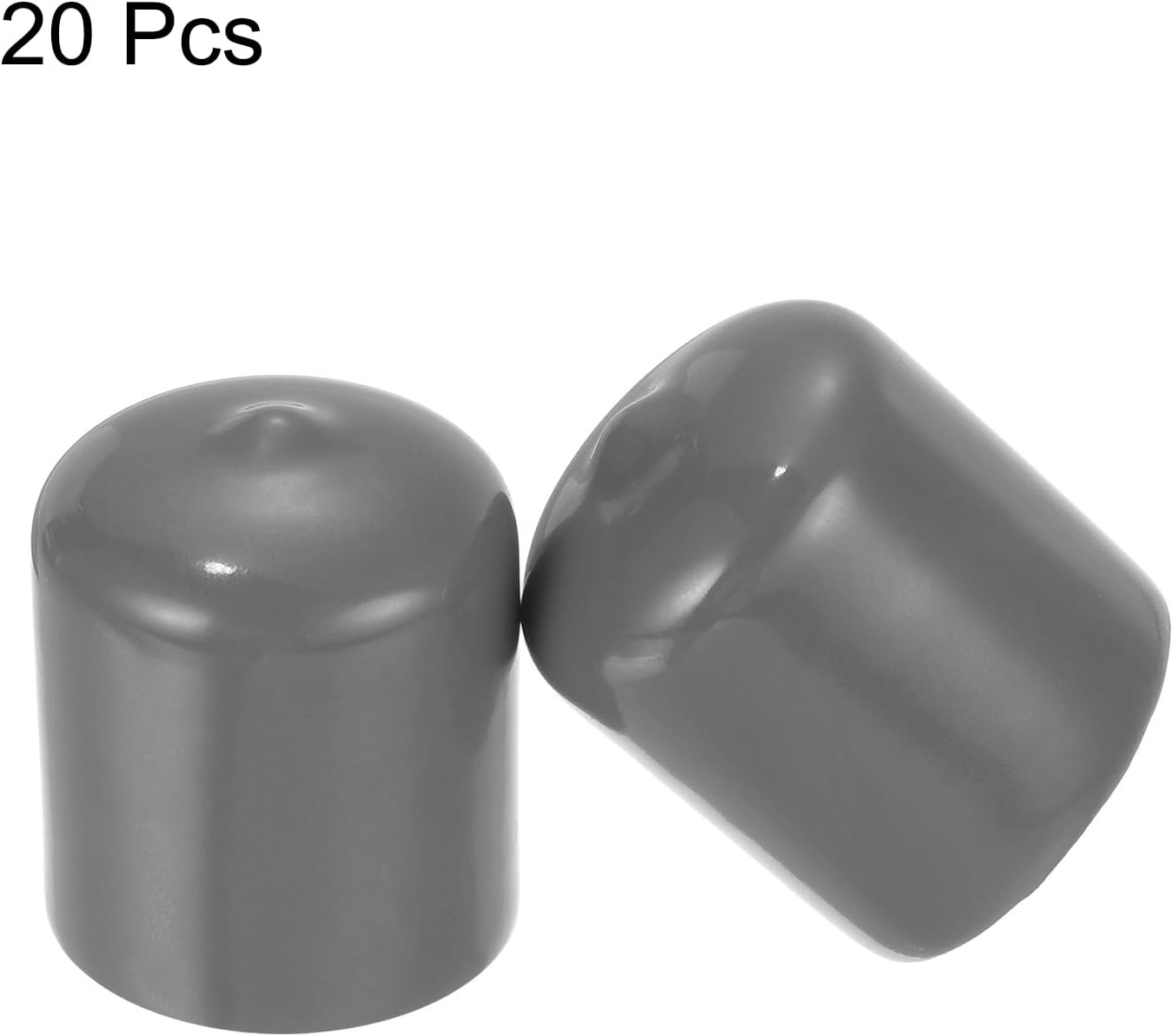 uxcell 20pcs Rubber End Caps 23mm ID Vinyl PVC Round Tube Bolt Cap Cover Screw Thread Protectors