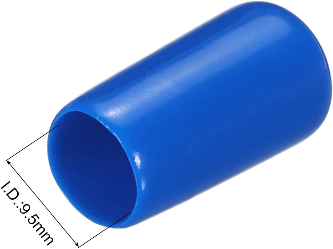 uxcell 20pcs Rubber End Caps 9.5mm ID Vinyl PVC Round Tube Bolt Cap Cover Screw Thread Protectors