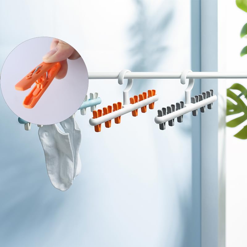 Clothes Hanger 2 Pack Clothes Drying Racks Windproof for Drying Socks Bras Underwears Baby Clothes