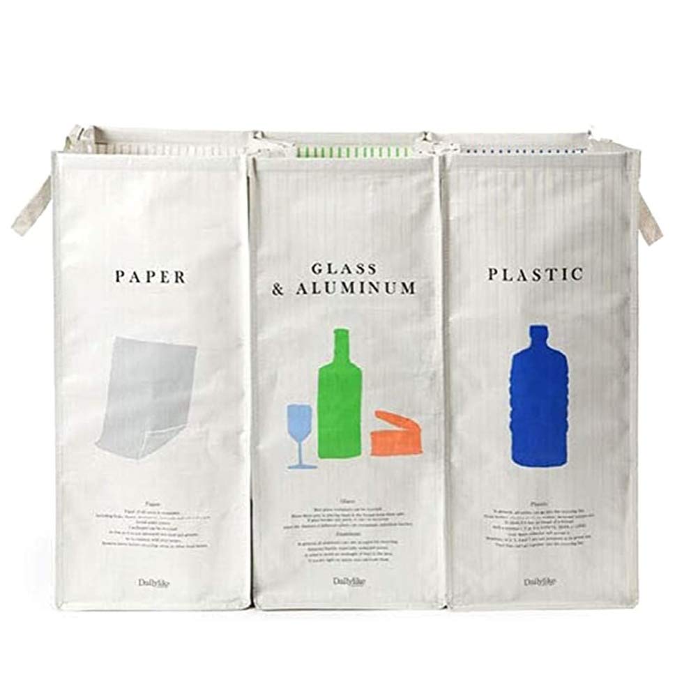 216 Separate Recycling Waste Bin Bags for Kitchen Home Recycle Garbage Trash Sorting Bins Organizer