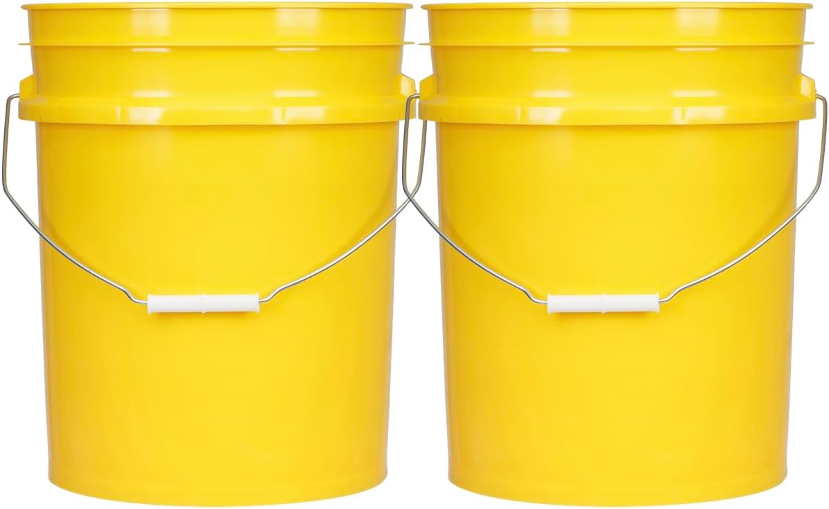 House Naturals 5 Gallon Premium HPDE Plastic Bucket - Made in USA Food Grade Storage Container, BPA