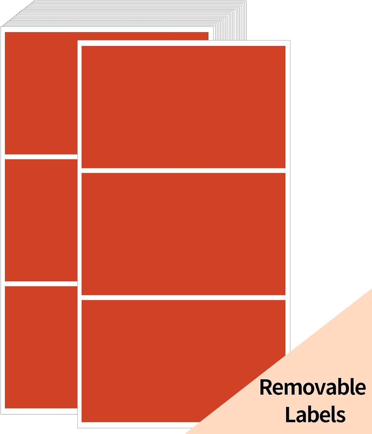 STARLIBOO Removable Colored Labels Stickers, 3X5 Inch Removable Large Label Stickers for Moving