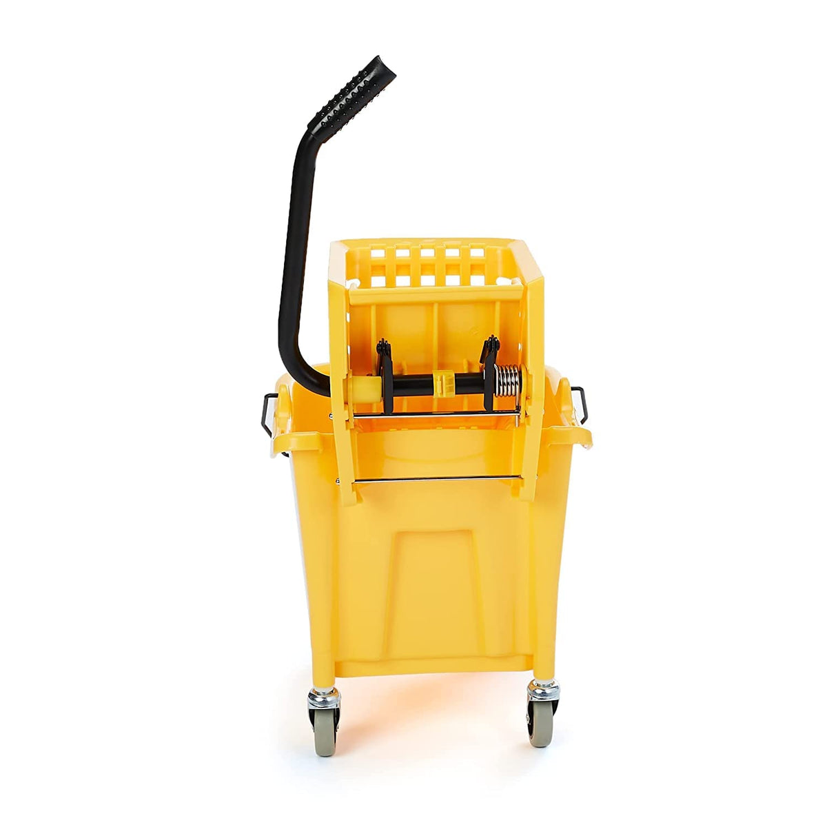 Amazon Basics Side Press Wringer Combo Commercial Floor Cleaning Rectangular Mop Bucket on Wheels