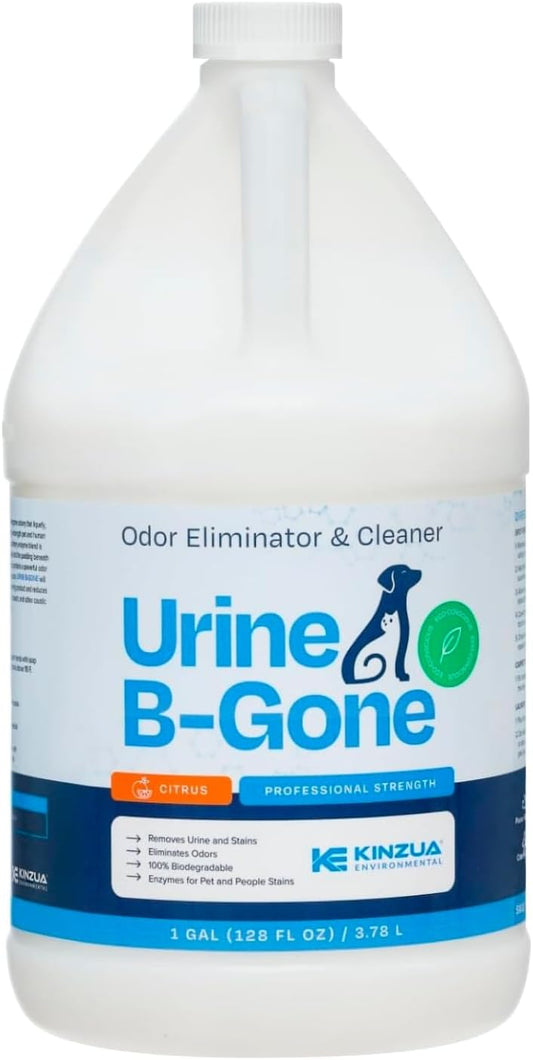 KINZUA ENVIRONMENTAL Urine B-Gone, Professional Enzyme Odor Eliminator & Pet Stain Remover, Human