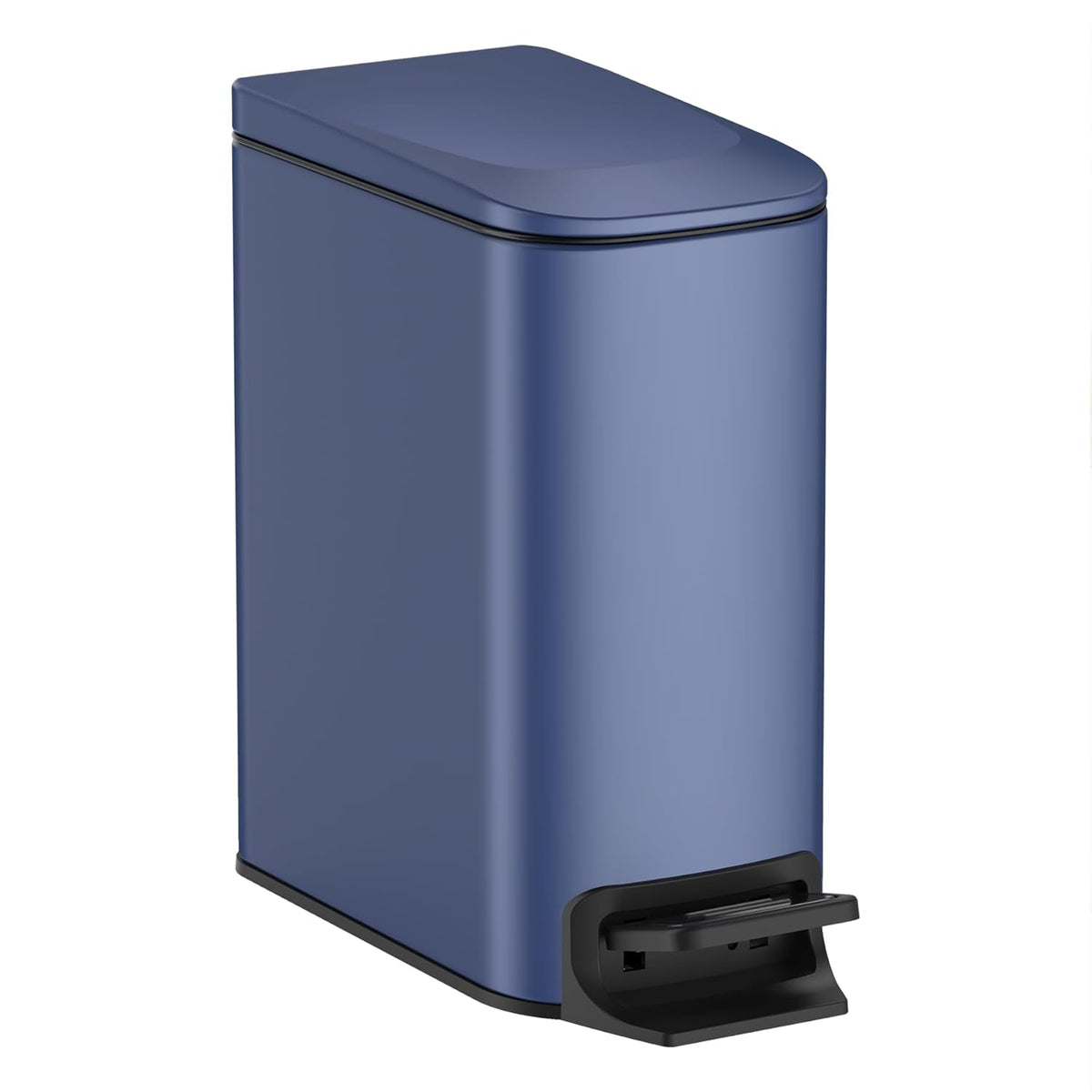 TIPGO Slim Bathroom Trash Can with Lid Soft Close, Step Pedal, 6 Liter / 1.6 Gallon Stainless Steel