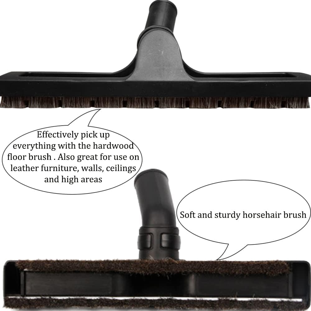 GIB Hardwood Floor Brush 32mm 1 1/4 inch 360 Degrees Swivel Head 12in Wide Multi Surface Vacuum
