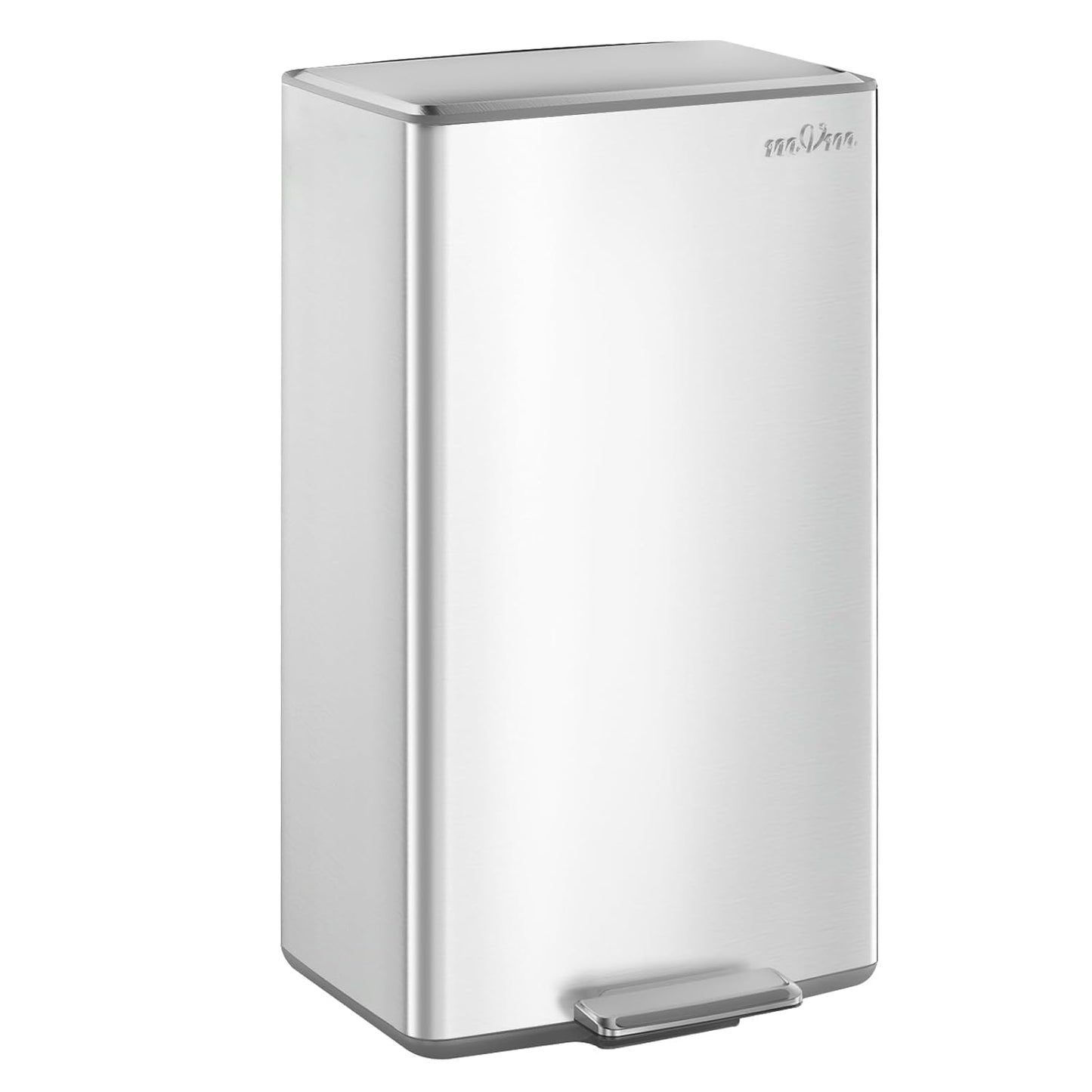 mVm 10.6 Gallon Heavy Duty Step Trash Can with Lid, Foldable Foot Pedal Bin for Kitchen Office