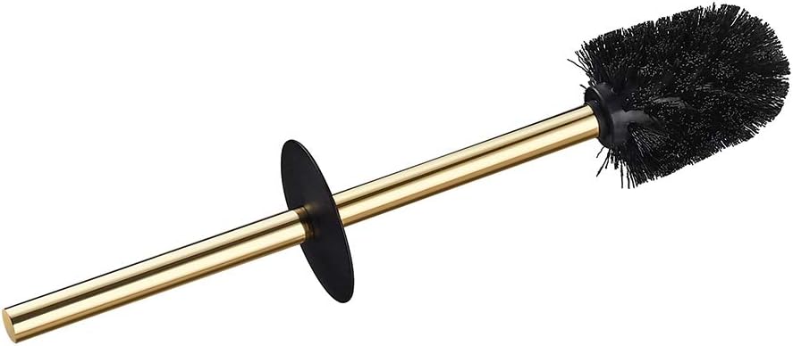BGL Toilet Brush Holder Gold, Stainless Steel 304 Gold Round Freestanding Toilet Bowl Brush and