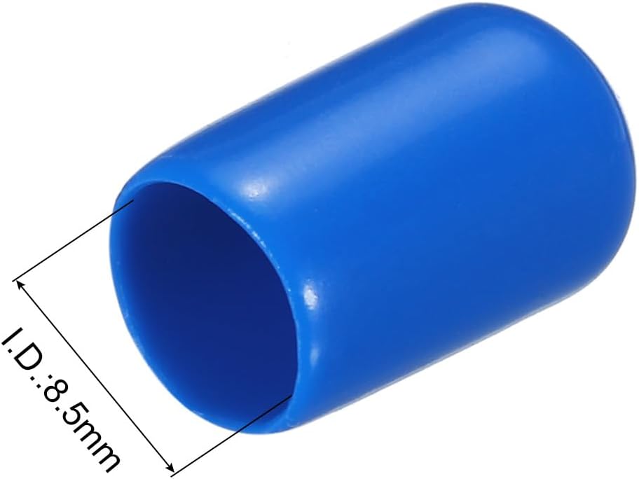 uxcell 20pcs Rubber End Caps 8.5mm ID Vinyl PVC Round Tube Bolt Cap Cover Screw Thread Protectors