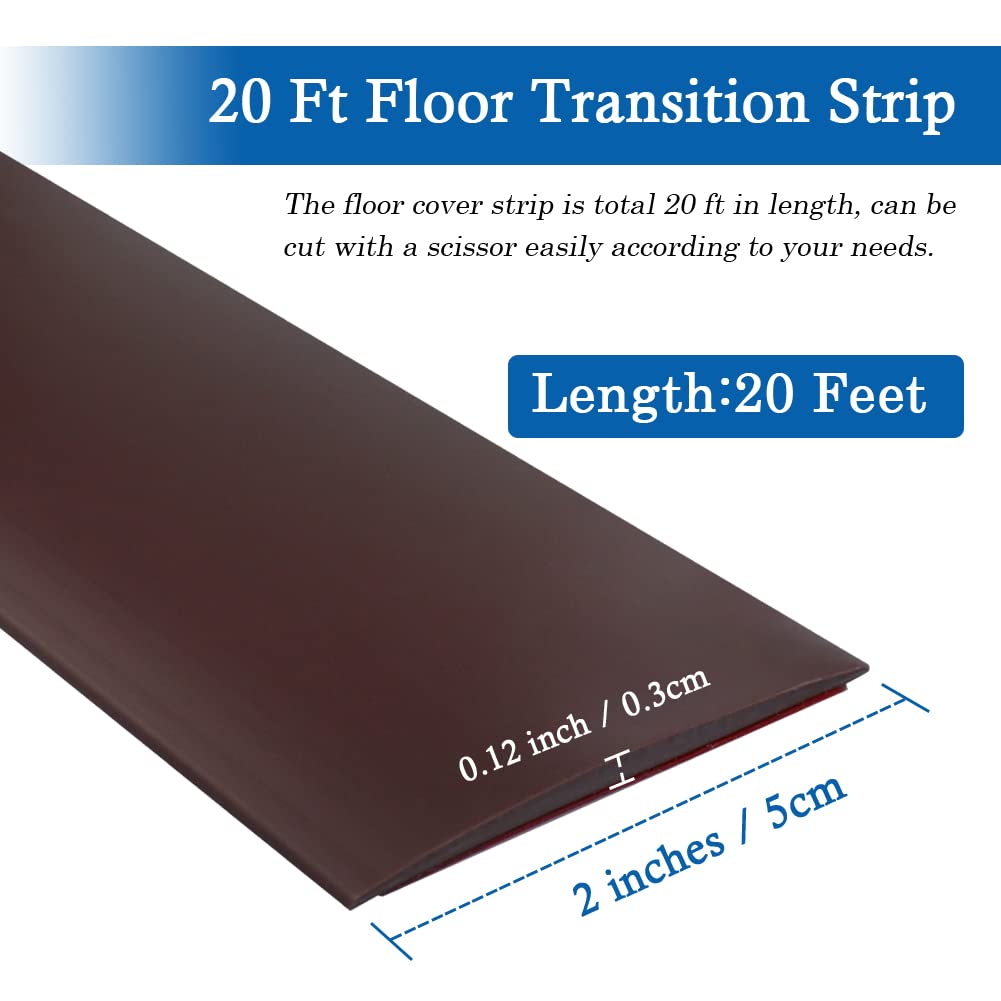 Floor Transition Strip Self Adhesive Floor Cover Strips Laminate 2" Wide Vinyl Flat Divider