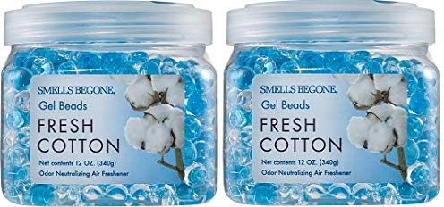 SMELLS BEGONE Odor Eliminator Gel Beads - 12 oz, Pack of 2 - Eliminates Odor in Bathrooms, Cars