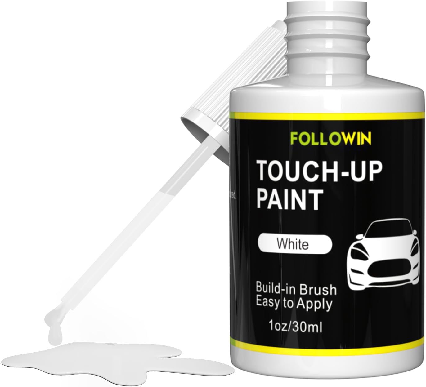 FOLLOWIN White Touch Up Paint for Cars, Car Paint Scratch Repair,Built-in Brush Auto Paints