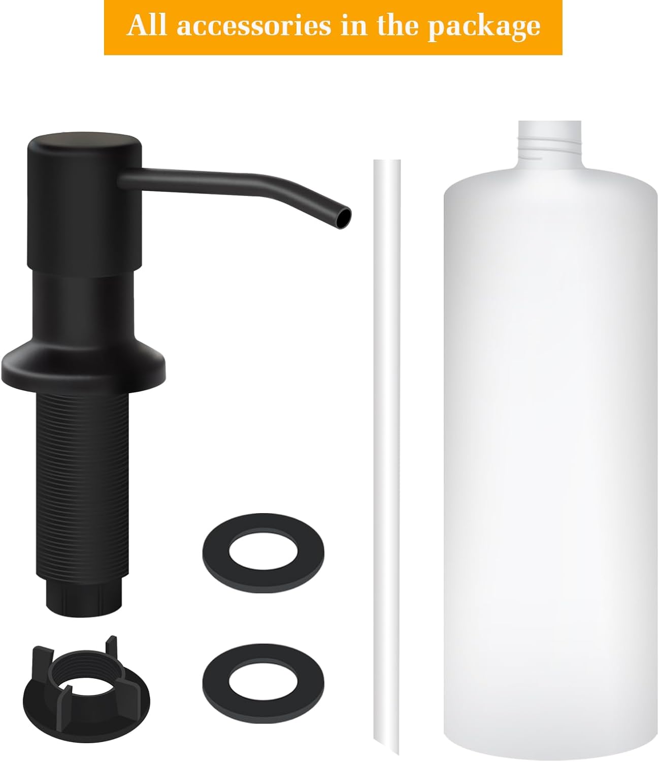 Soap Dispenser for Kitchen Sink, Built in Sink Soap Dispenser Lotion Dispenser with 17 OZ Bottle