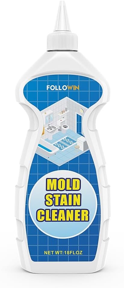 FOLLOWIN Mold and Mildew Bathroom Cleaner Gel 18oz, Household Stain Cleaner for Showers Tiles Grout