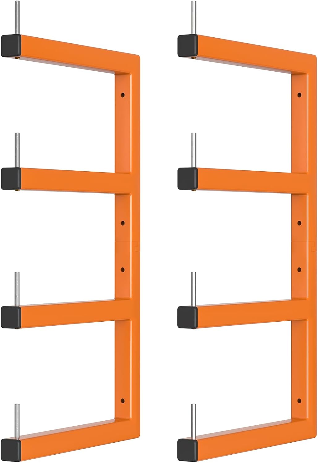 2-Pack Lumber Storage Rack, Wood Storage Racks Wall Mount, Heavy Duty Garage Wood Organizer With