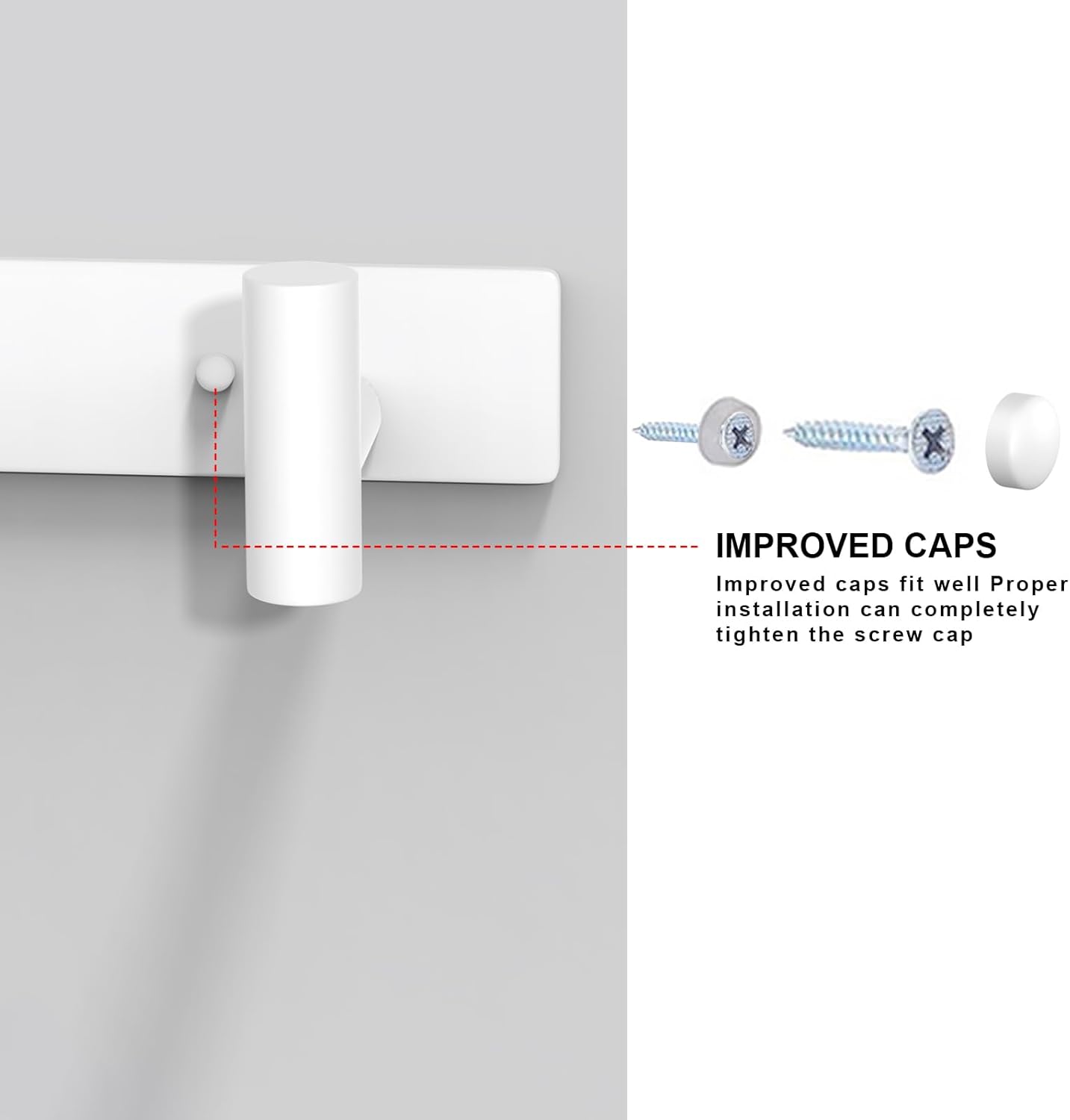 VAEHOLD Hat and Coat Wall Mount Rack - Hooks for Robes, Bags, Keys, and Towels - Bathroom Towel