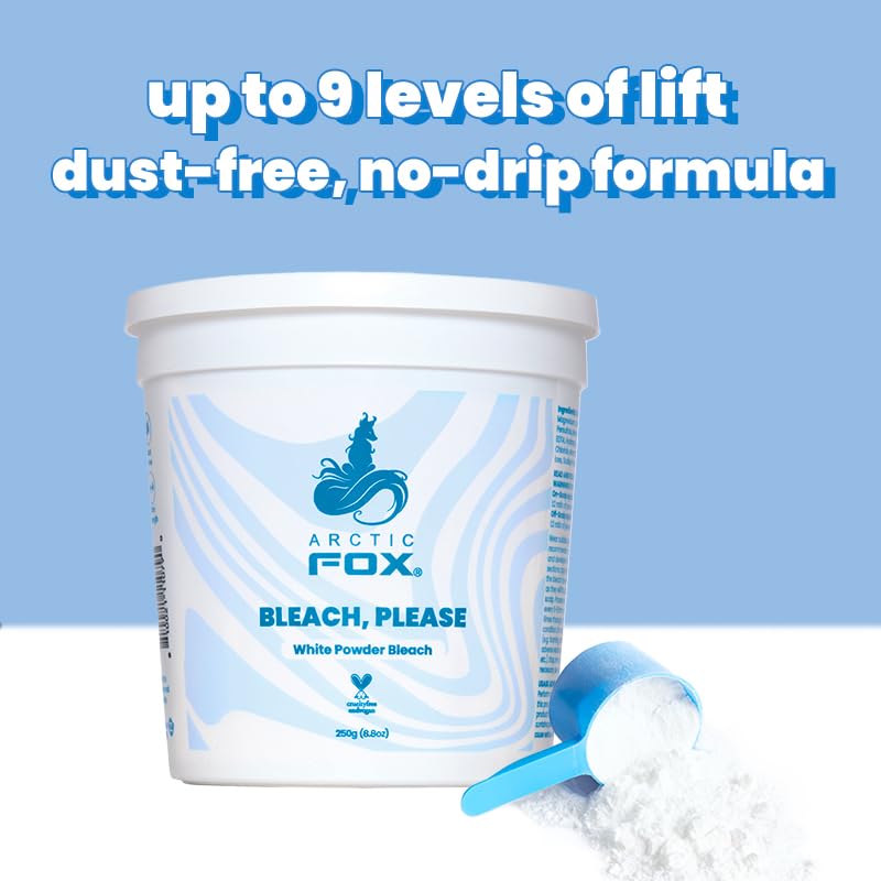 ARCTIC FOX Bleach Please, White Powder Bleach 8.8 oz Tub (0.5 lb) Perfect for bleach bosses with