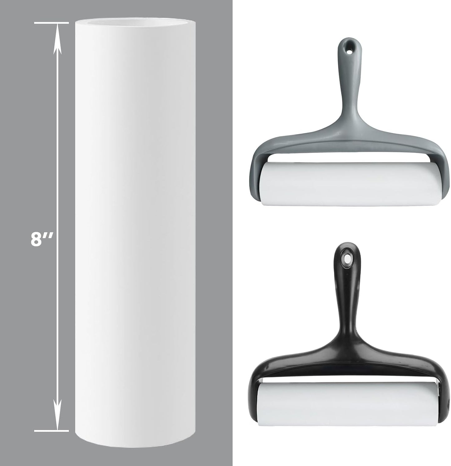 8 inch Large Surface Lint Roller Refills for Scotch-Brite 50% Stickier 8" Wide Lint Roller
