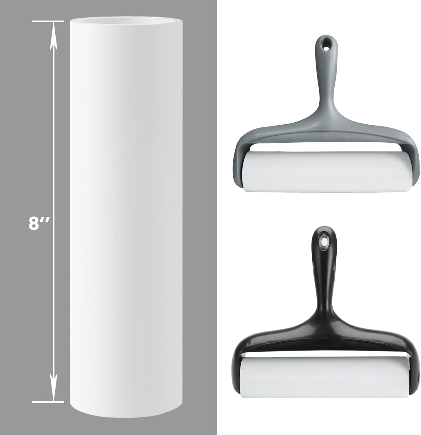 8 inch Large Surface Lint Roller Refills for Scotch-Brite 50% Stickier 8" Wide Lint Roller