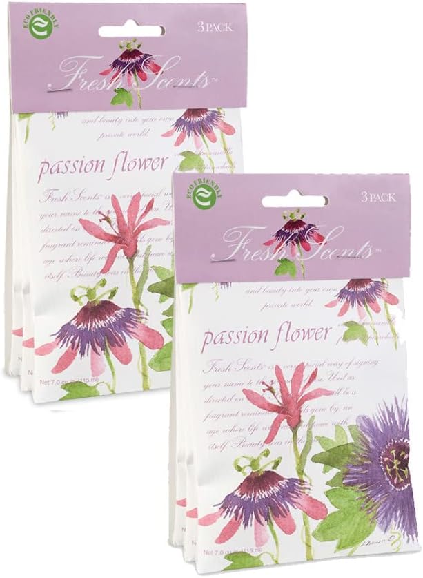 WILLOWBROOK | Fresh Scents Scented Sachet Packet | Passion Flower | Air Freshener Bags for Drawers