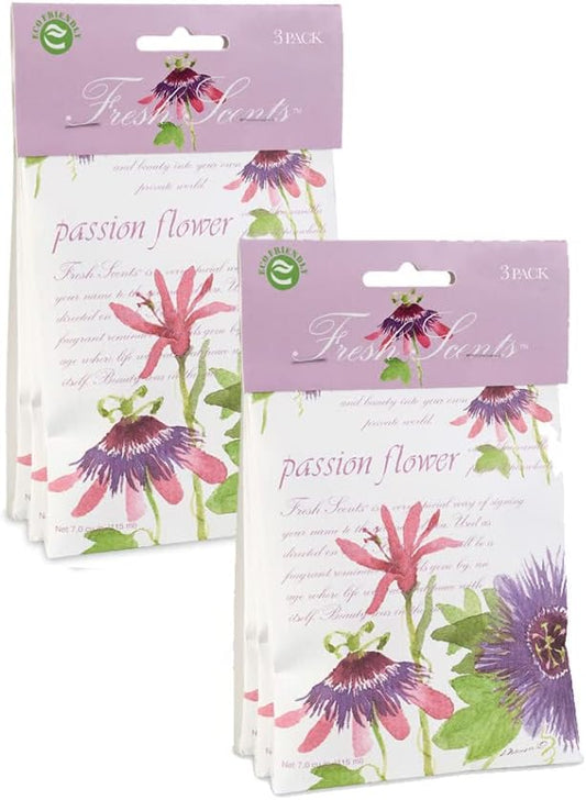 WILLOWBROOK | Fresh Scents Scented Sachet Packet | Passion Flower | Air Freshener Bags for Drawers