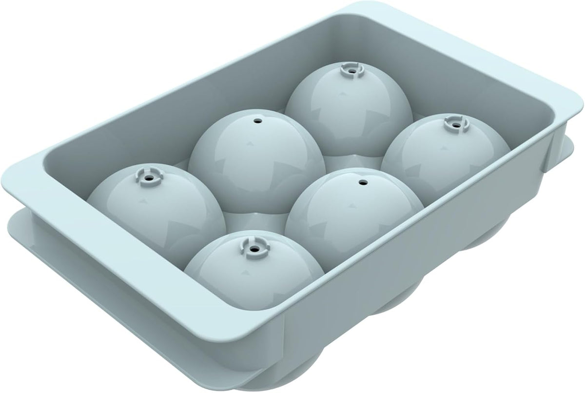 WIBIMEN Large Ice Cube Molds, Big Round Whiskey Ice Cube Trays for Freezer, Easy to Fill & Release