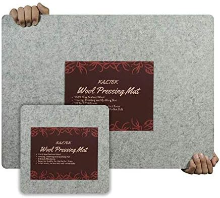 Wool Pressing Mat Set (Deluxe 2 Pack) Includes 24 x17 and 10 x 10 mats with Quilting Supplies in