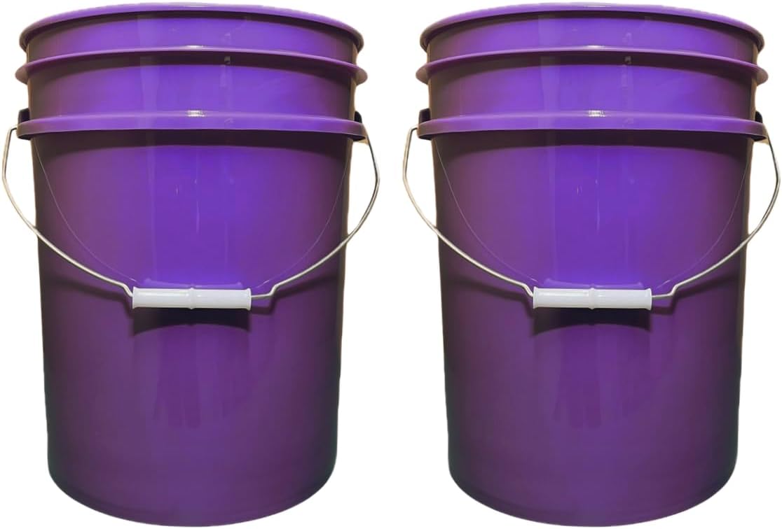 House Naturals 5 Gallon Premium HPDE Plastic Bucket - Made in USA Food Grade Storage Container, BPA
