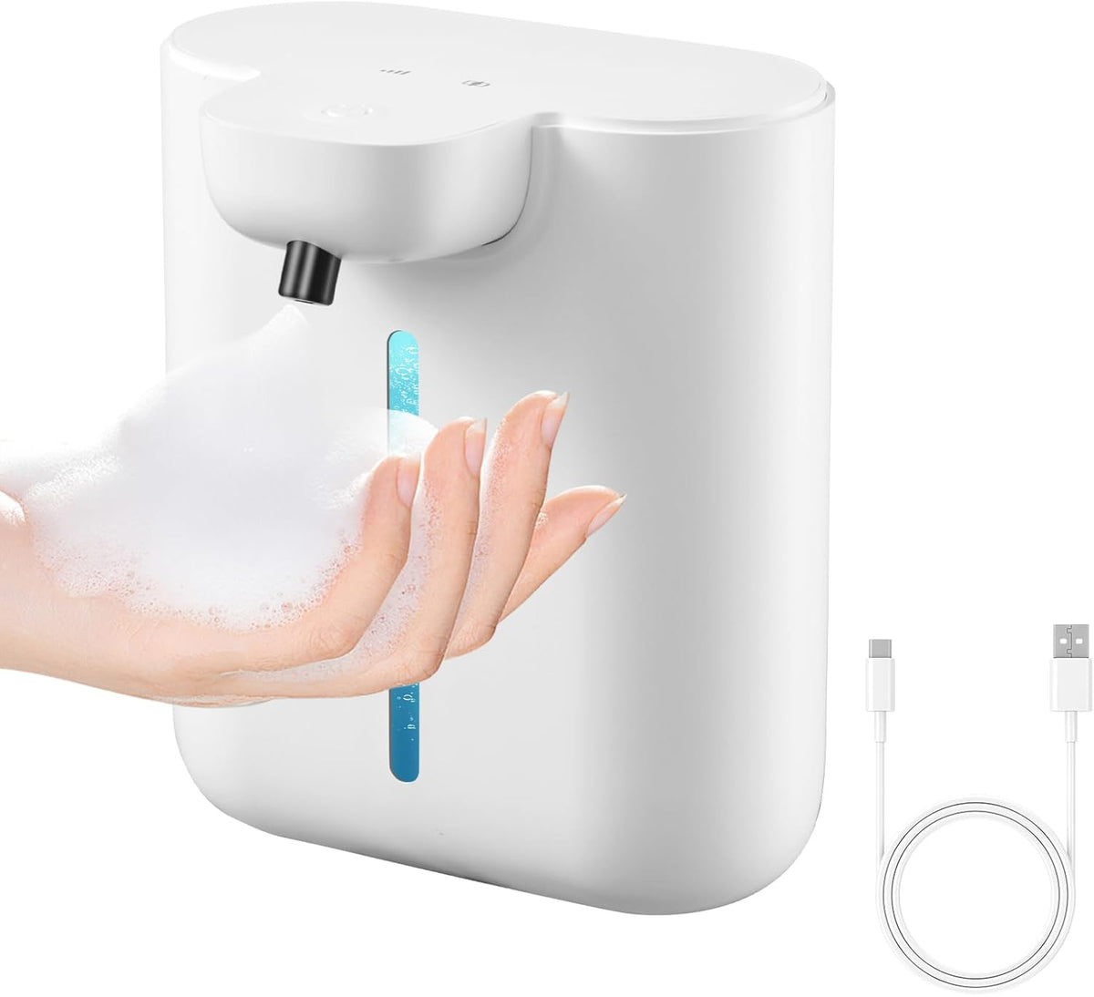 Automatic Soap Dispenser, 17oz/500ML Large Capacity Touchless Foaming Hand Soap Dispenser with 4