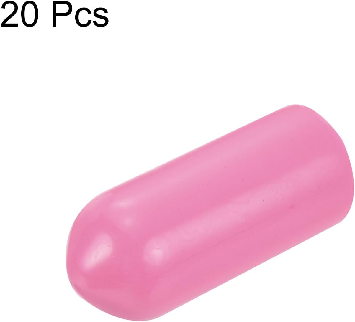 uxcell 20pcs Rubber End Caps 6mm(1/4 inch) ID Vinyl PVC Round Tube Bolt Cap Cover Screw Thread