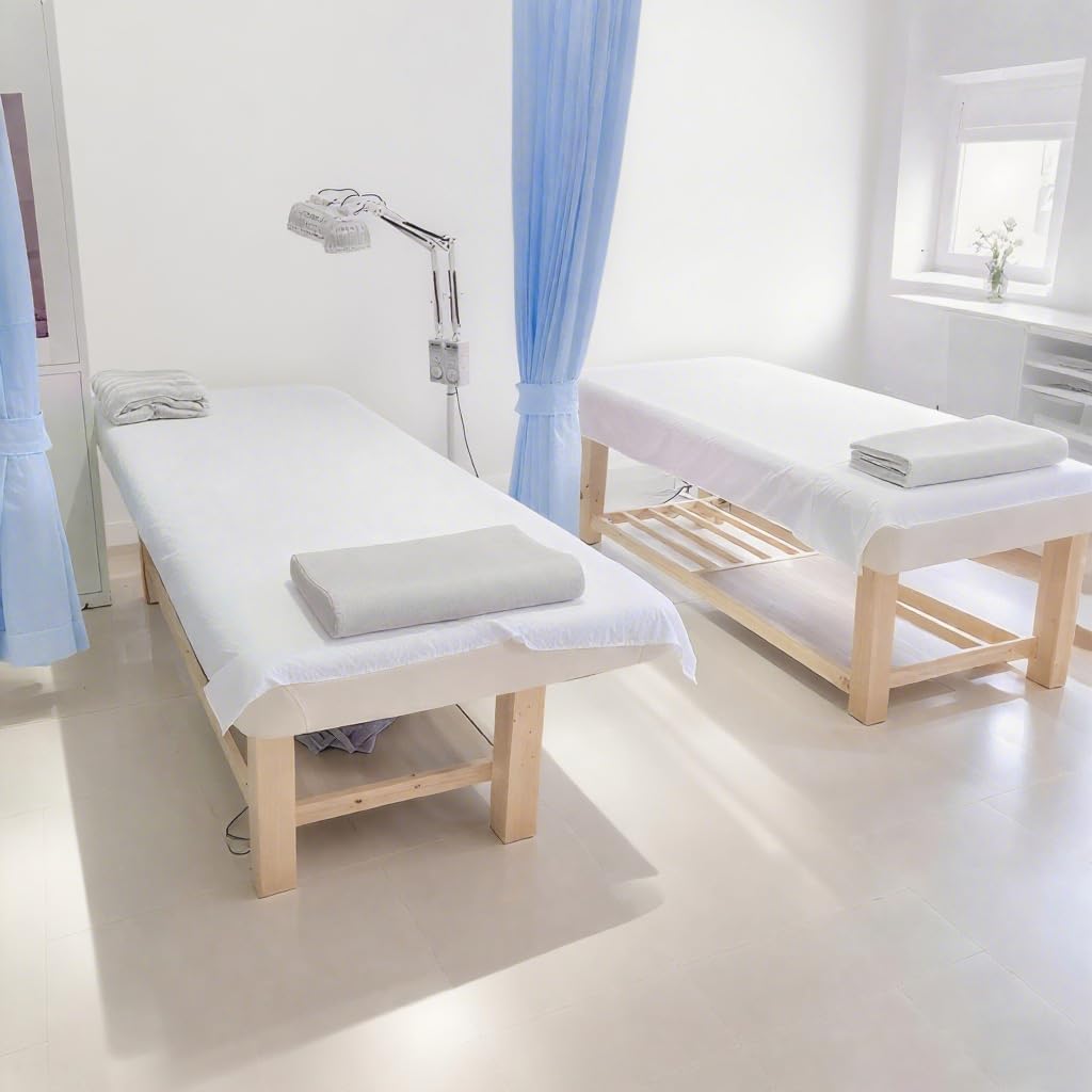 Disposable Bed Sheets 100 Pcs Massage Table Covers 31"x71" Non Woven Fabric Sheets for SPA Waxing