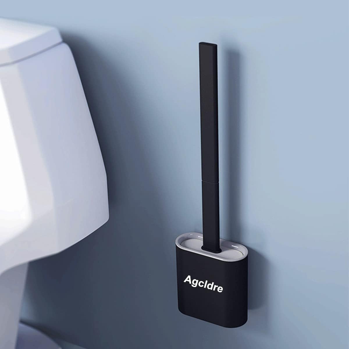 Toilet Brush with Holder Silicone Toilet Brush and Cleaning Brush for Household Bathroom Toliet