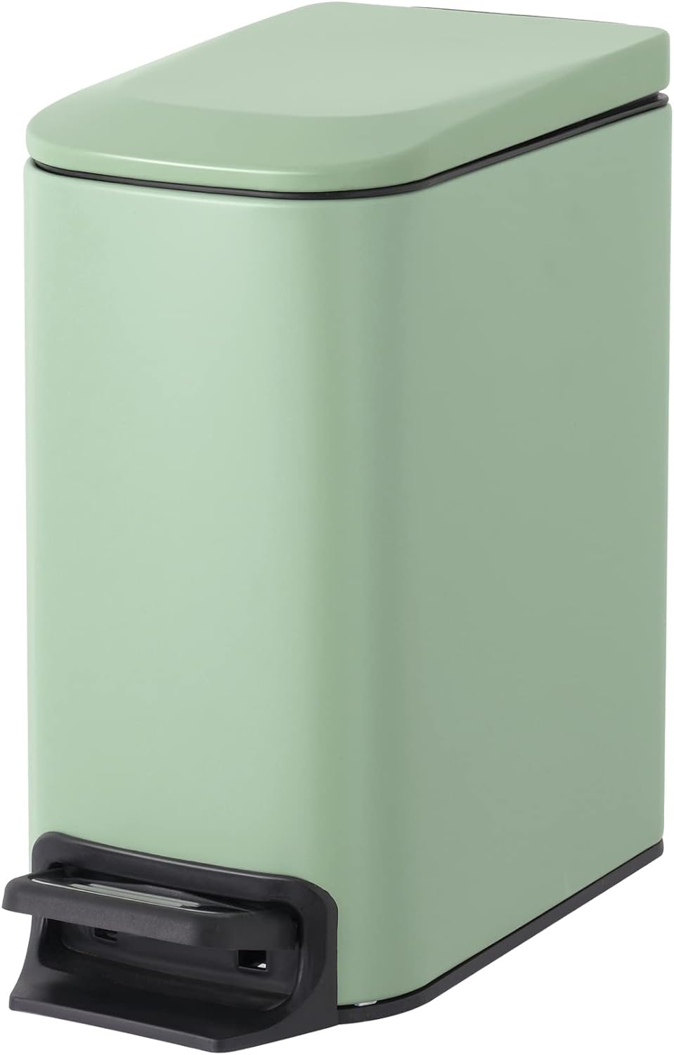 Cesun Small Bathroom Trash Can with Lid Soft Close, Step Pedal, 6 Liter / 1.6 Gallon Stainless